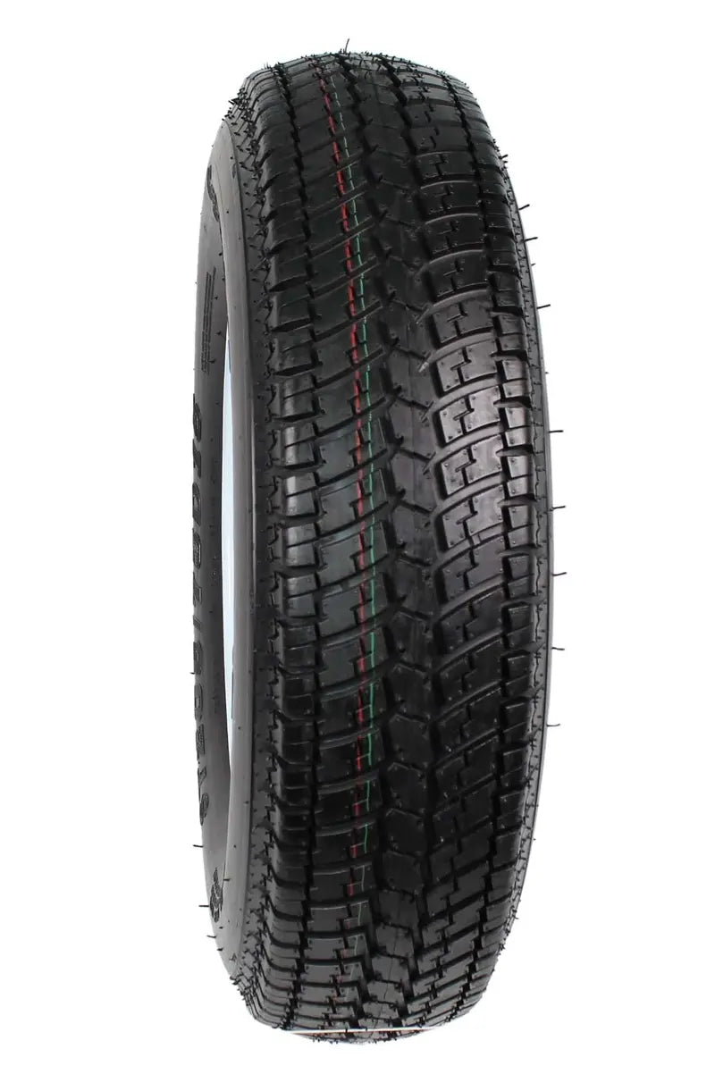 Pair of ST205/75D15 Trailer Tires Mounted on 15-Inch White-Spoked Rims (Load Range C)