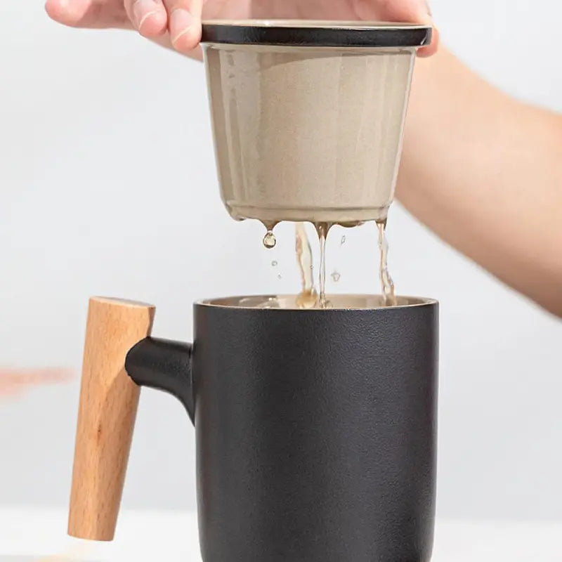 Zonema Sora Frosted 350ml Ceramic Mug – Soft-Touch Minimalist Design