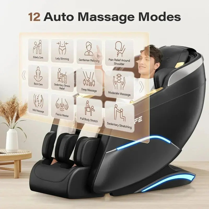Zero Gravity Massage Chair – 160° Recline, Body Scan, and Shiatsu Therapy System