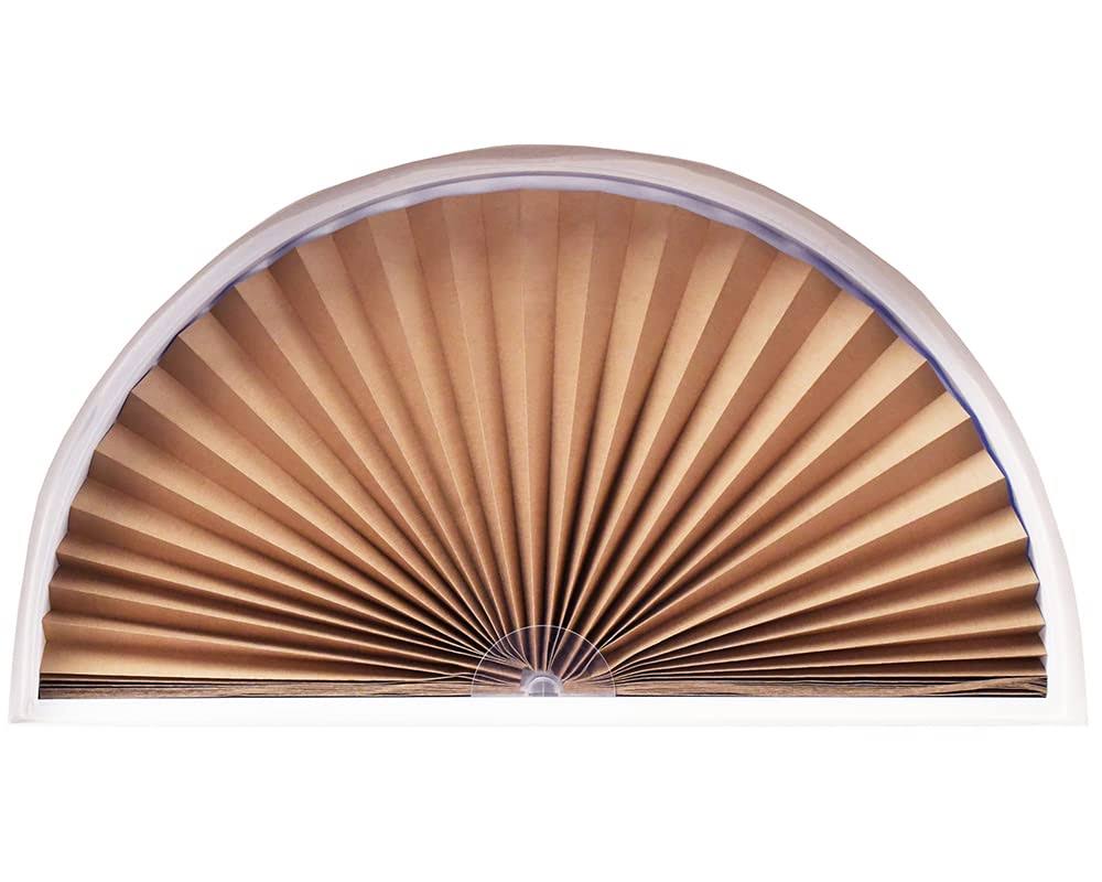 Redi Shade Original Natural Light Blocking Fabric Arch Pleated Shade - 72 in. W x 36 in. L