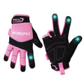 WORKPRO Touchscreen Safety Work Gloves – Terry-Lined, Non-Slip Pink Gloves (M/L)