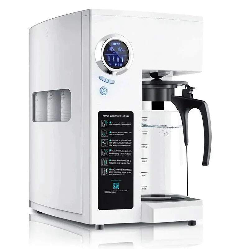 RO100ROPOT-UV Countertop Reverse Osmosis System – 6-Stage Filtration with UV Sterilization & Mineral Reintroduction