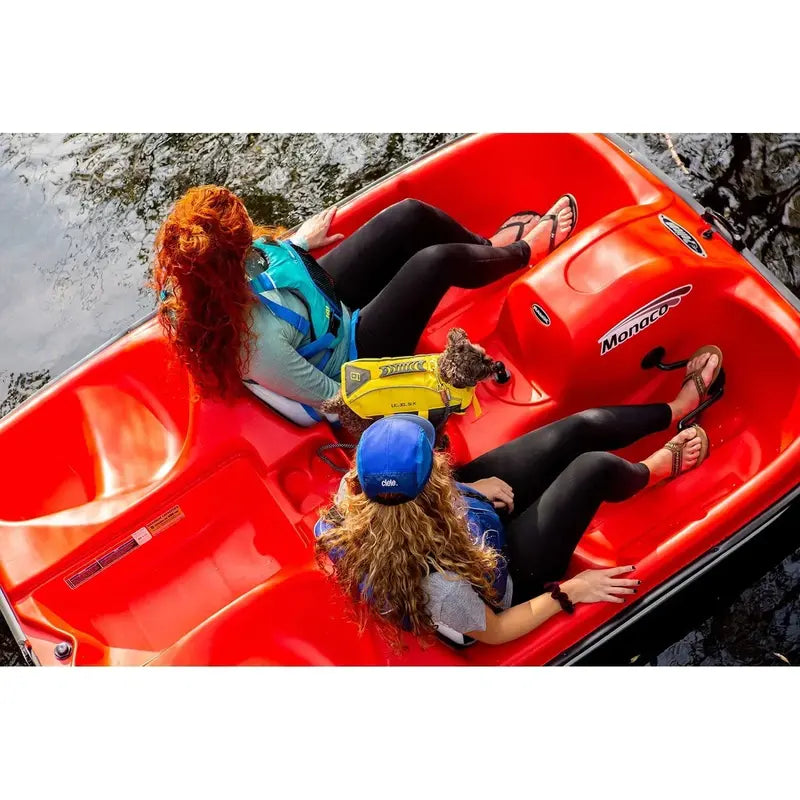 Pelican Monaco 5-Seat Pedal Boat – Adjustable Seating, Red & White Design