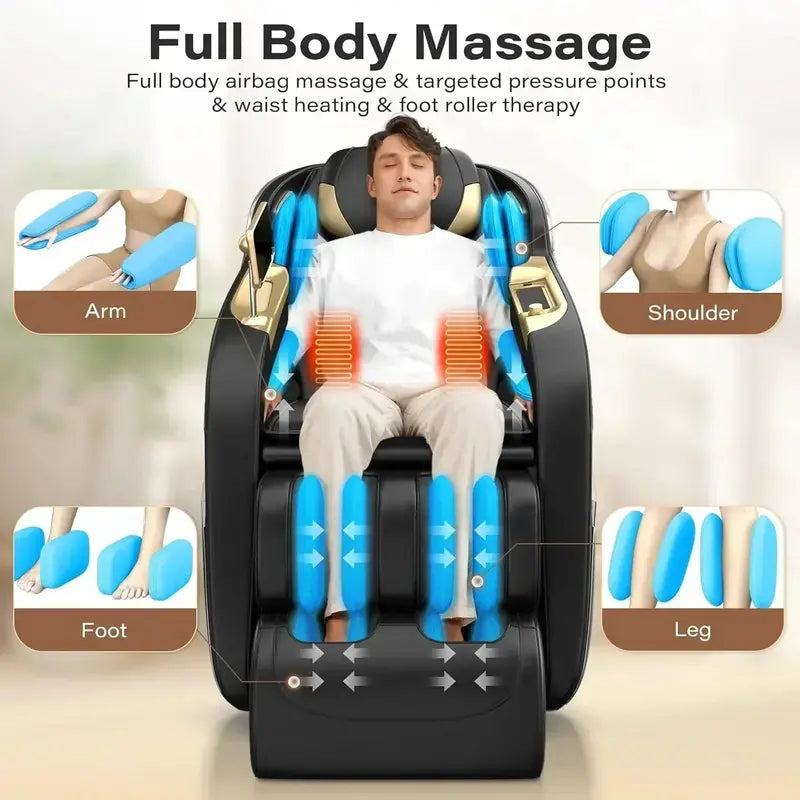 Zero Gravity Massage Chair – 160° Recline, Body Scan, and Shiatsu Therapy System