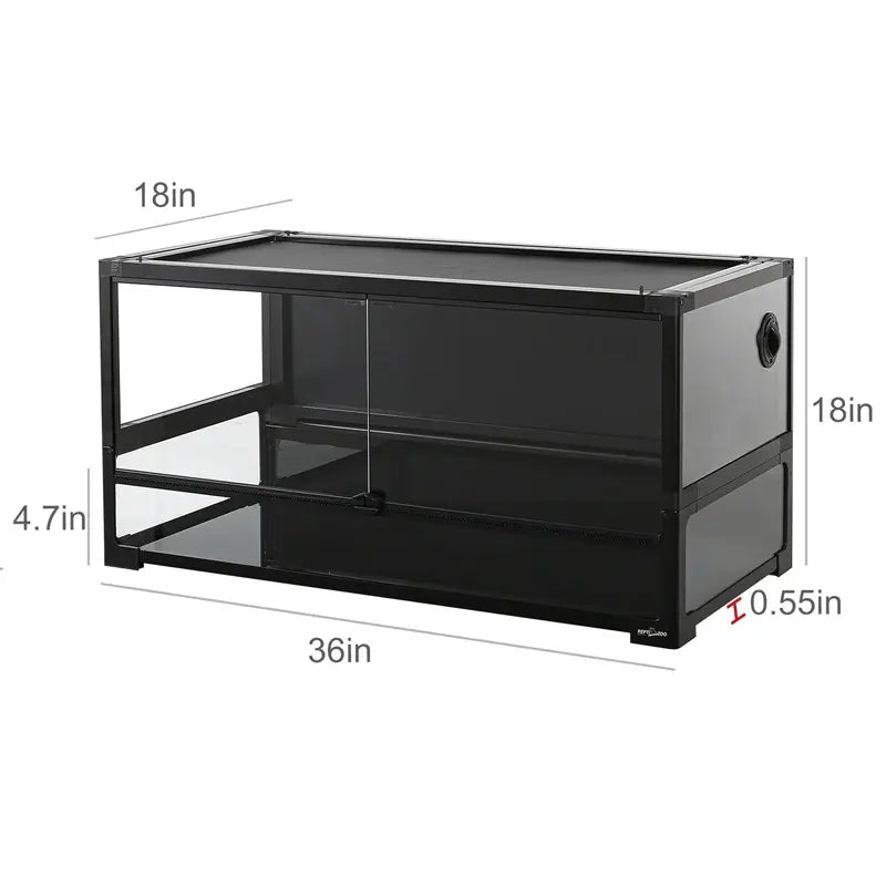 REPTI ZOO 40-Gallon Glass Terrarium – Tempered Front Panel, Foldable Frame, Ideal for Snakes & Lizards (2026)