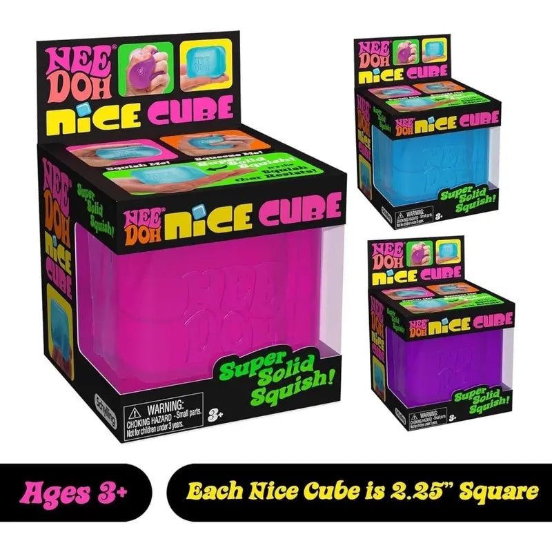 NeeDoh Nice Cube – 2.25-Inch Compact Squishy Sensory Cube