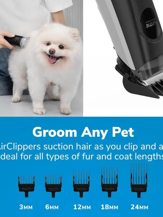 Professional Plus Pet Grooming Vacuum Kit – 5 Tools, 2L Canister, Suitable for All Pets