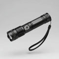 High-Power Rechargeable LED Flashlight with Adjustable Focus Beam