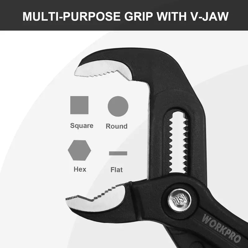 WORKPRO Groove Joint Pliers – Ergonomic Comfort-Grip Design for Precision Tasks