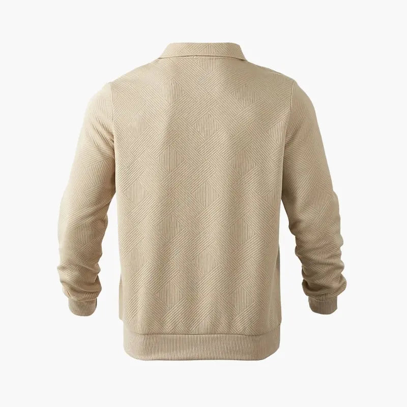 Men's Half-Zip Collar Sweater in Soft Knit Fabric