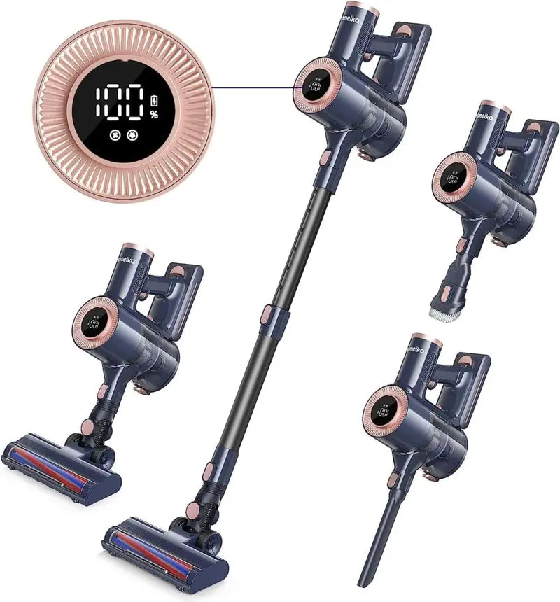 Homeika H016 Cordless Vacuum – 20KPa Suction, 200W Motor, 1.5L Dustbin, Blue LED Display, Lightweight Design