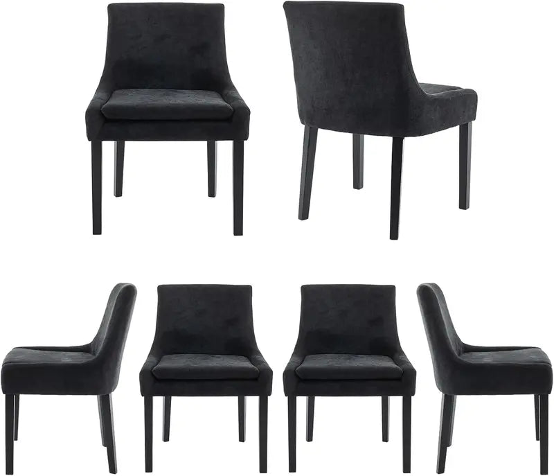 Wingback Fabric Dining Chair Set (2-Piece) – Tufted Beige Chairs for Dining Room, Kitchen, or Living Area