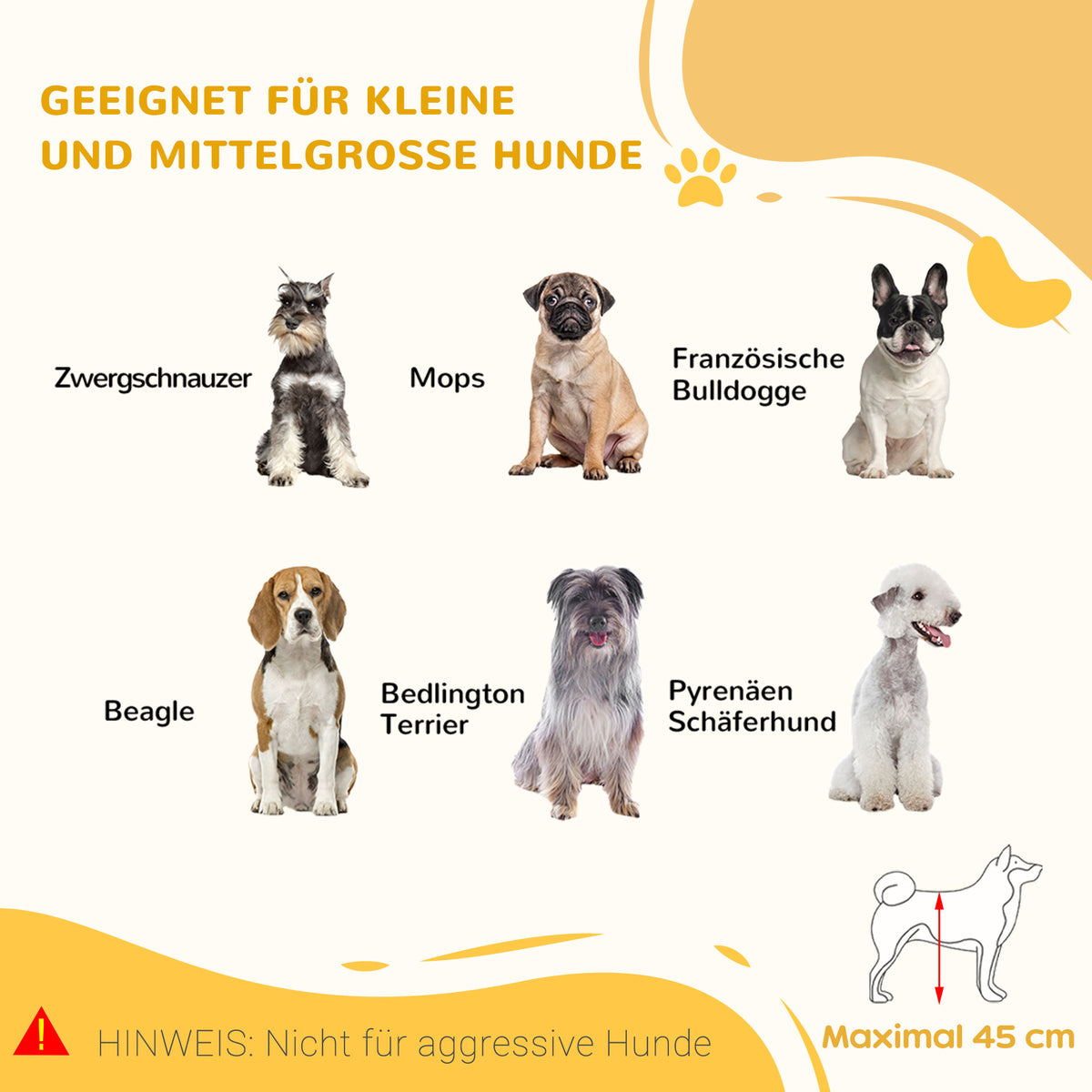 PawHut Hundeschutzgitter, Treppenschutzgitter, 180 cm hoch, höhenverstellbar, Natur + Schwarz