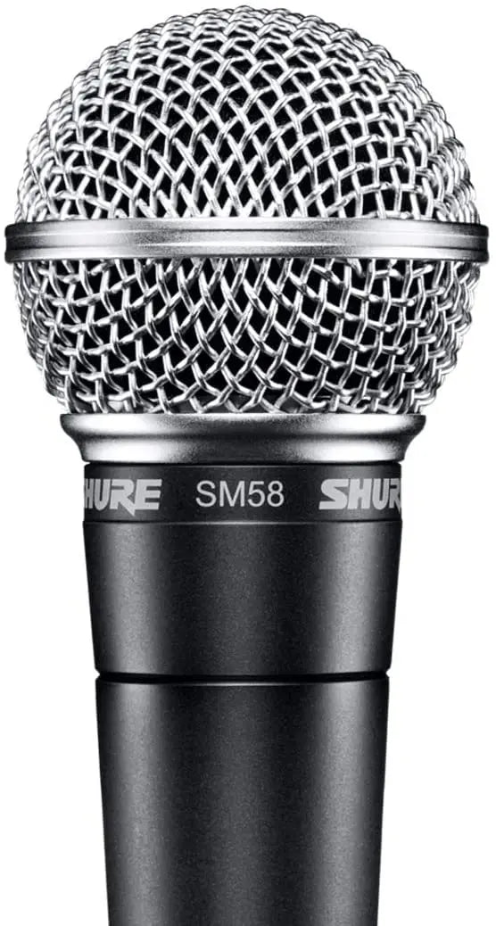 Shure SM58 Cardioid Dynamic Vocal Microphone – Clear Sound, Durable, Includes Stand Adapter
