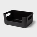 Small Plastic Open Face Pantry Bin Black - Brightroom