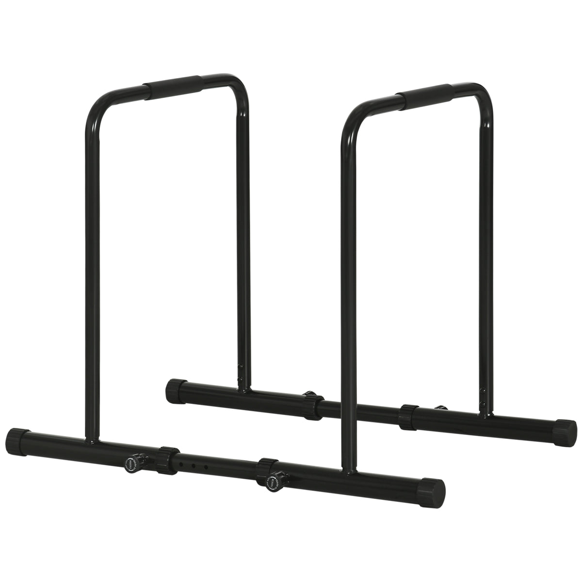 SPORTNOW Dip Bar aus verstellbarem Stahl mit 6 verstellbaren Längen, 90-102x65x80-90 cm, Schwarz