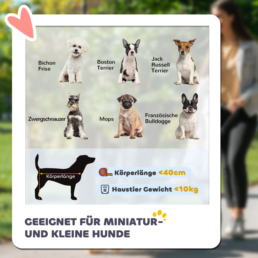 PawHut Hundbuggy Haustierbuggy Hundewagen, klappbar, abnehmbarer Korb, 81 x 58 x 97,5 cm, Schwarz+Khaki+Weiß