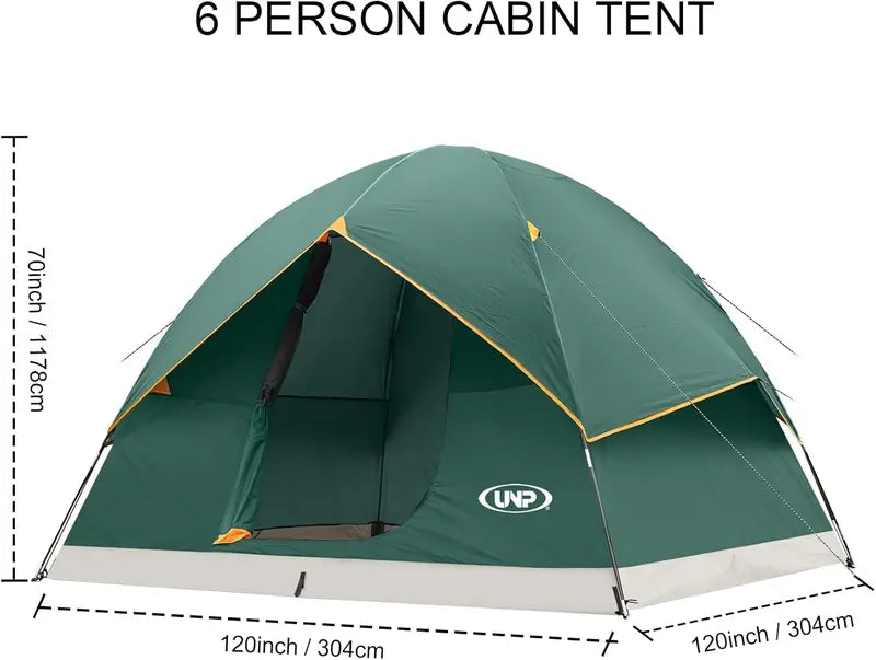 Versatile Dome Camping Tent – Lightweight, Portable Shelter for 2–6 Campers, Ideal for Backpacking & Beach Trips