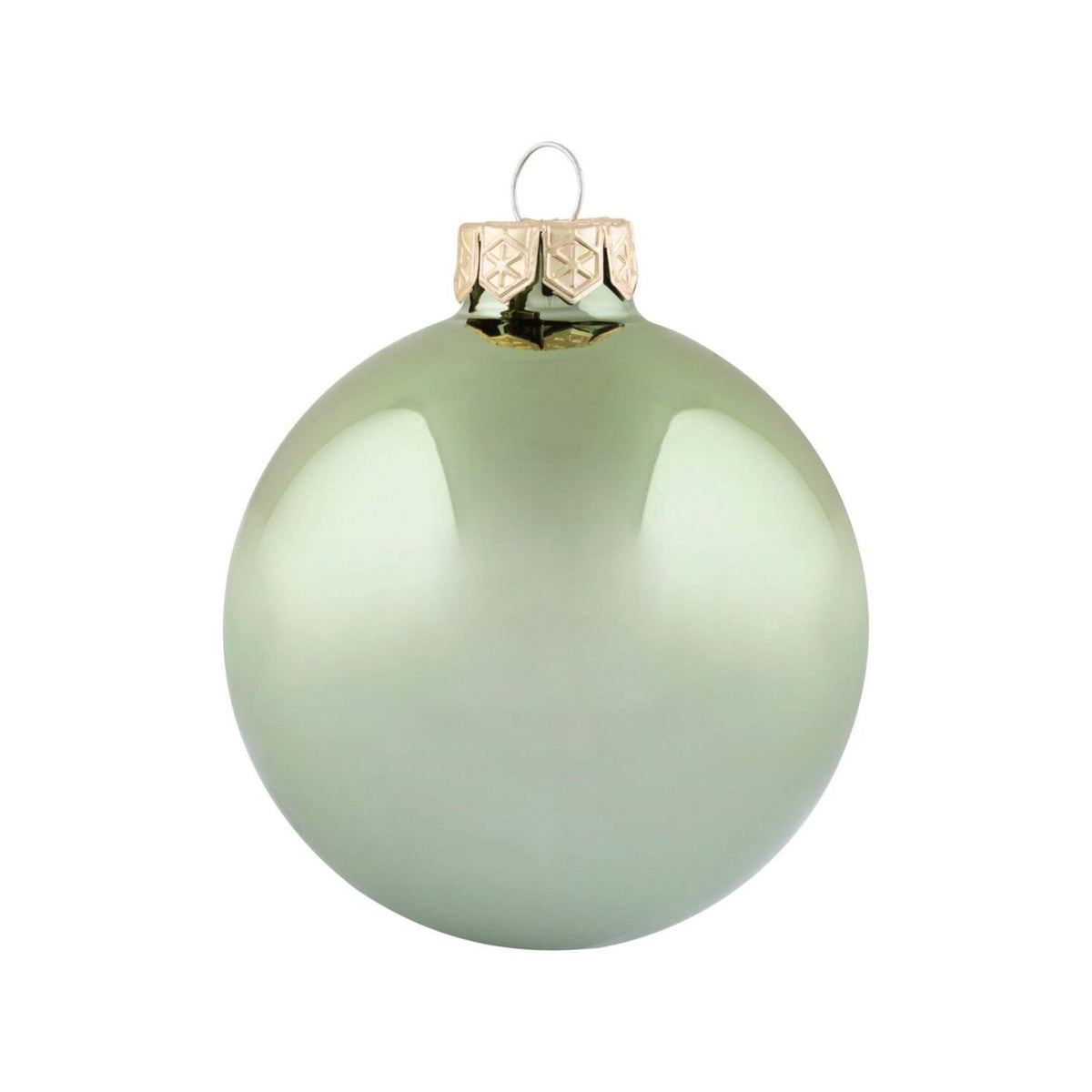 12ct Shiny Lime Green Glass Ball Christmas Ornaments 2.75 inch (70mm)