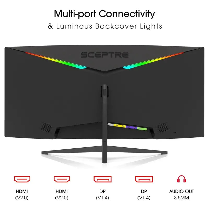 Sceptre 34-Inch Ultrawide WQHD Gaming Monitor – 165Hz Refresh Rate, Curved Design