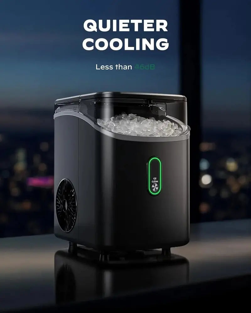 Silonn Countertop Nugget Ice Maker – 33 lbs/Day Pebble Ice, One-Touch Operation, Self-Cleaning Function