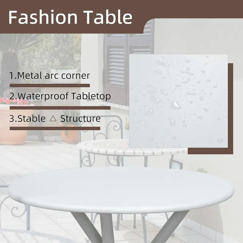 Shintenchi 3-Piece Textilene Bistro Set – Compact Black Outdoor Conversation Furniture for Balcony, Porch, or Lawn