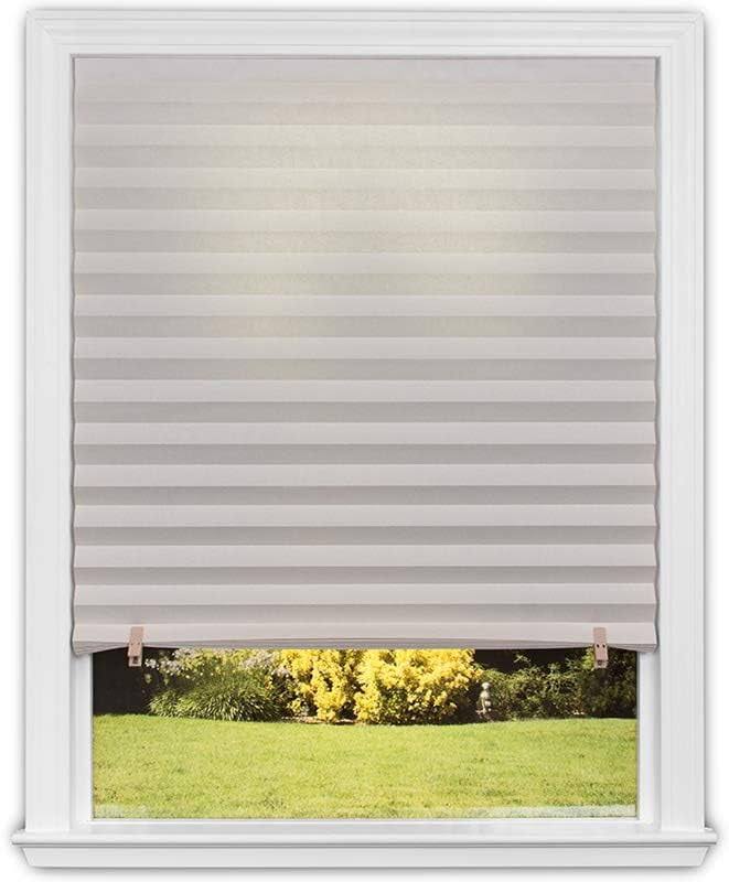 Redi Shade No Tools Original Light Filtering Pleated Paper Shade Natural, 36 in x 72 in.