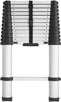 SmartClose Telescoping Aluminum Ladder – 12.5 ft Extendable, 16 ft Max Reach, 300-lb Capacity