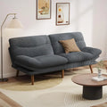 Pipishell Corduroy Futon Sofa – 66-Inch Adjustable Recliner for Small Rooms, Offices, or Play Areas