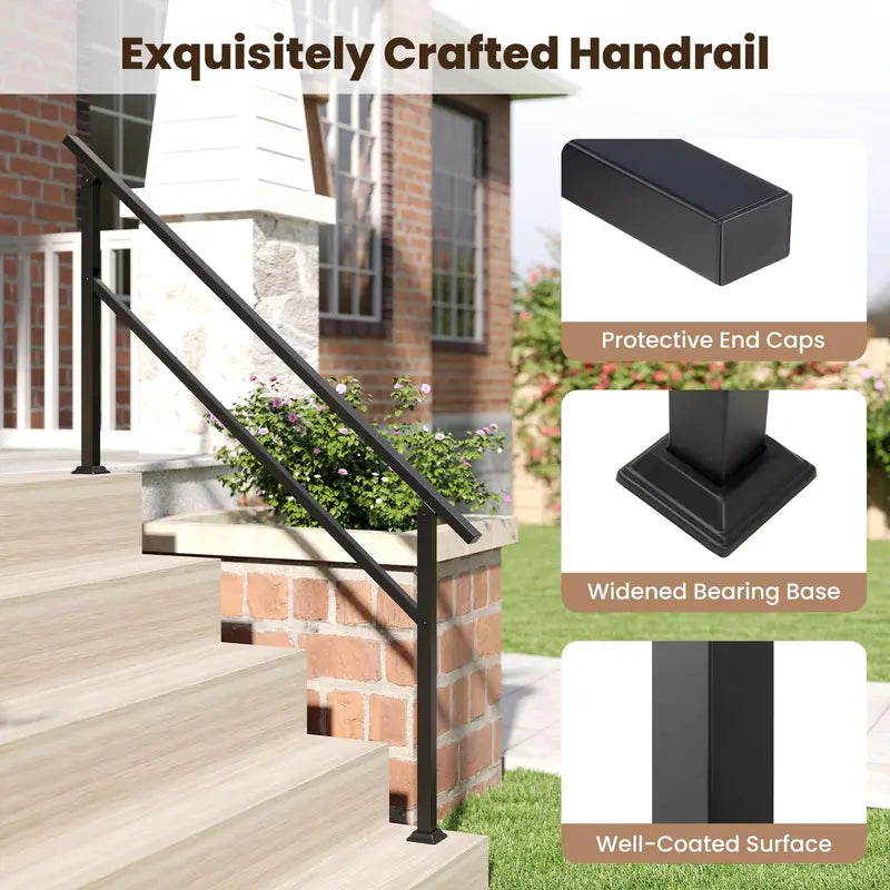 Outdoor Step Handrail Kit for 0–5 Steps