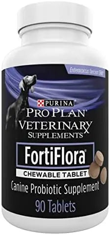 Purina Pro Plan FortiFlora Chewable Dog Probiotic Tablets – 90 ct. Canister