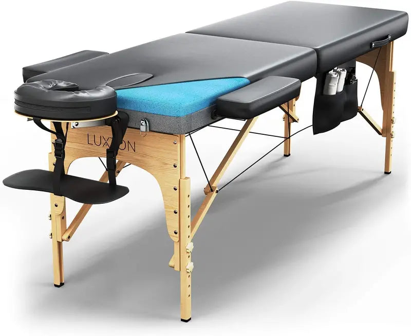 Home Premium Memory Foam Massage Table – Foldable & Portable with Carrying Case
