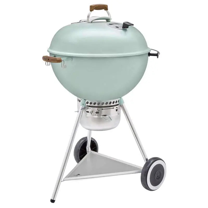 Weber 22″ Rock 'n Roll Blue Charcoal Grill – Compact Kettle Design with Premium Finish and Even Heat Distribution