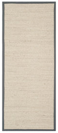 Safavieh Natural Fiber Runner Rug Marble & Dark Grey - 2 ft. 6 in. x 6 ft.