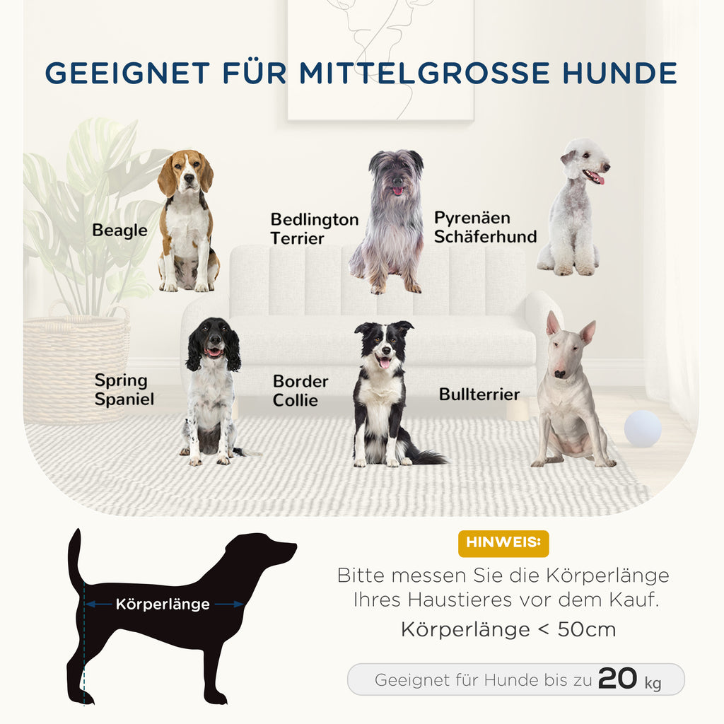 PawHut Hundebett, weiches Kissen, waschbarer Bezug, rutschfeste Füße, grau, 94B x 61T x 40H cm
