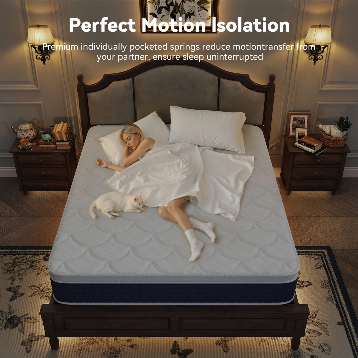Sailvan Full Size Mattress, 12 in Memory Foam Mattress in a Box, Medium Firm Mattress Full Size with Upgrade 7 - Zone Support, Motion Isolation & Certipur - US for Pressure Relief, Black