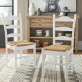 Simple Living Jessie Ladder-Back Dining Chairs – Set of 2 Classic Wooden Seat Designs