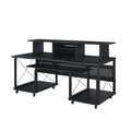 Mobile Rectangular Music Desk – 8 Swivel Casters + Dedicated Keyboard Tray