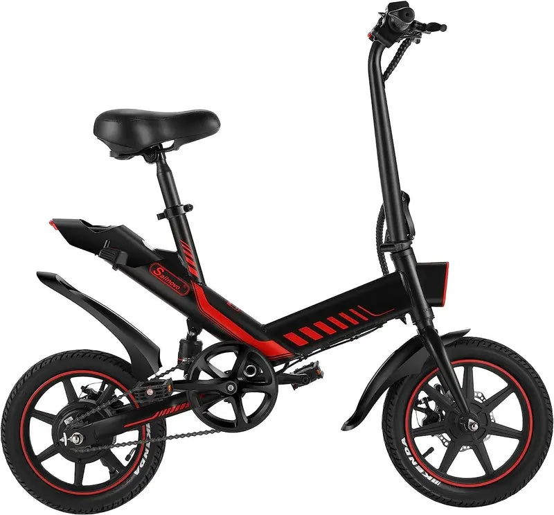Sailnovo 14″ Folding Electric Bike – Lightweight E-Bike for Adults & Teens with Integrated Lithium Battery