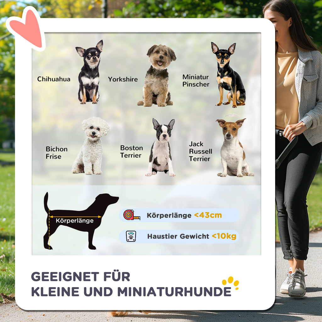 PawHut Hundewagen Hundebuggy klappbar, 1 Korb, 2 Bremsen, inkl. Sicherheitsleine, Hellbraun