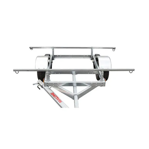 Malone LowMax 2 Galvanized Kayak Trailer – 600 lb Capacity, J/V Rack System, LED Lighting, Made in USA