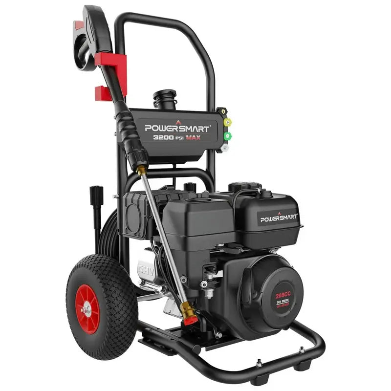 PowerSmart 3200 PSI Gas-Powered Pressure Washer – 208cc Engine, 5-Mode Nozzle, 25-Foot Hose, CARB-Certified