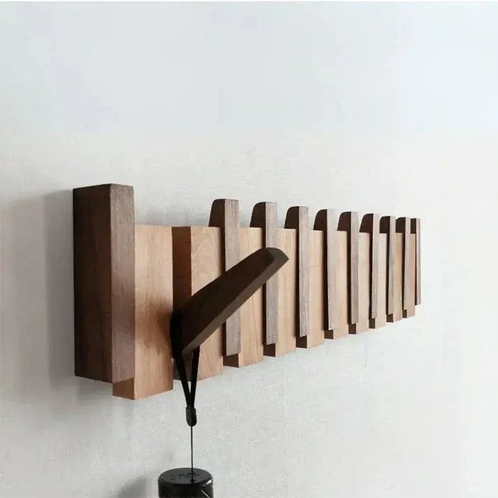 Piano-Key Wall-Mounted Coat Rack – Space-Saving Entryway Organizer