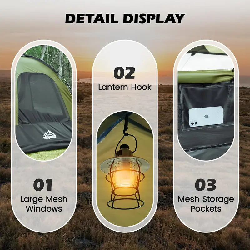 Waterproof SUV Car Tent – PU3000mm Double-Layer Design, Tailgate-Compatible, Includes Storage Bag & Rainfly