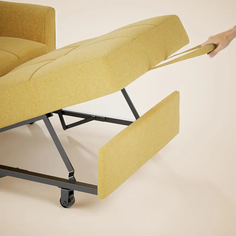 Multifunctional 3-in-1 Pull-Out Sleeper Chair – Spacious Single-Seater Convertible Sofa