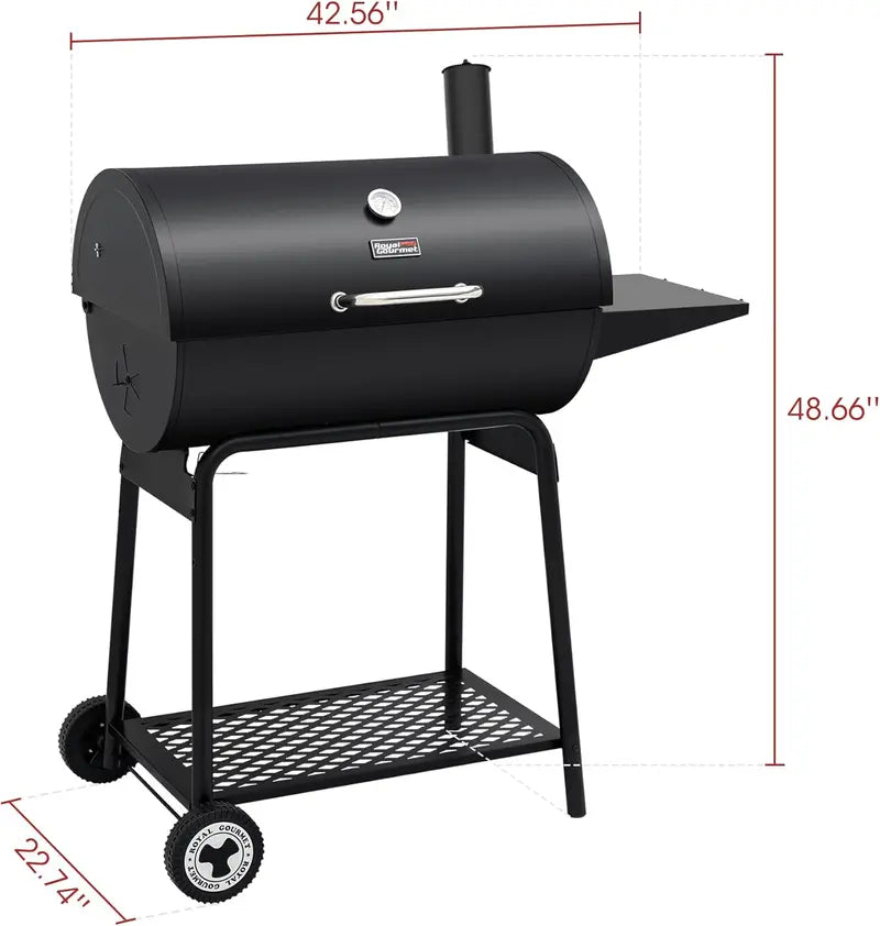 Royal Gourmet CC1830 30-Inch Barrel Charcoal Grill with Warming Rack