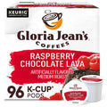 Gloria Jean's Raspberry Chocolate Lava Medium Roast K-Cup Pods, 96 Count, Keurig Compatible Coffee
