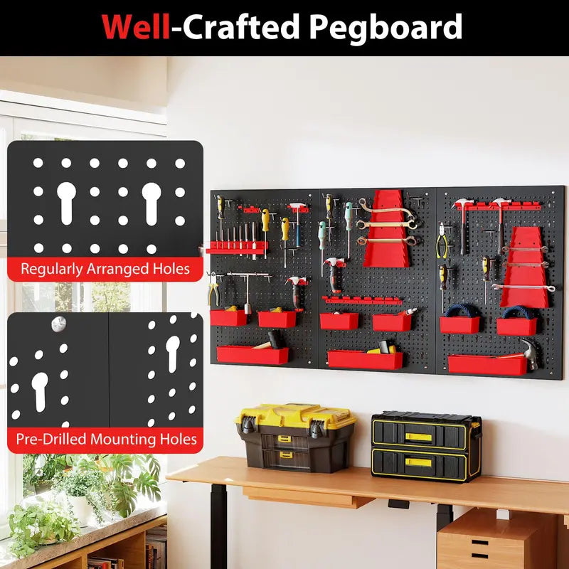 Heavy-Duty Utility Tool Storage Board – Modular Garage & Workshop Organizer Kit