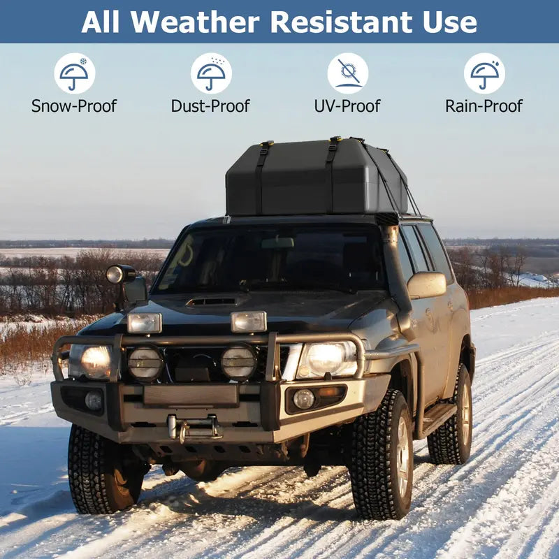 Roof-Mount Cargo Carrier Bag – 15 or 21 Cu.Ft Expandable Travel Storage