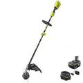 RYOBI ONE+ 18V Brushless 15 in. Cordless Attachment Capable String Trimmer with 4.0 Ah Battery and Charger P20110